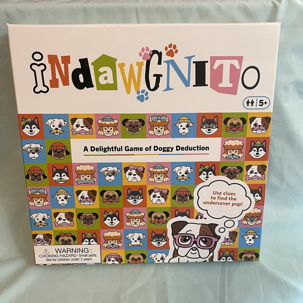 Indawgnito Board Game Sealed Dog Guessing Family Party Game Guess Who Style